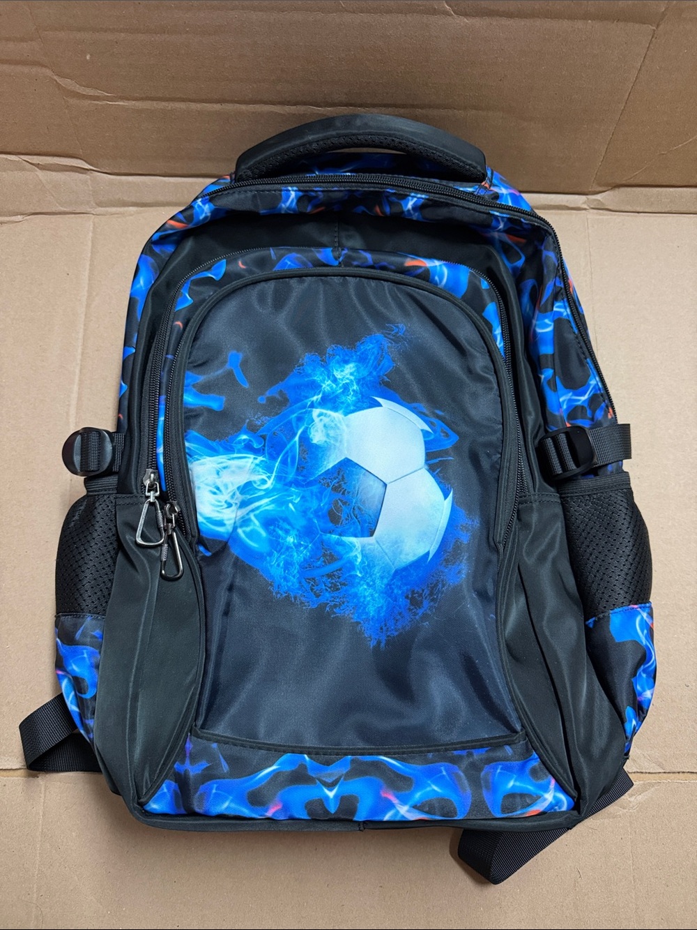 Blue Soccer Graphic Men's Backpack